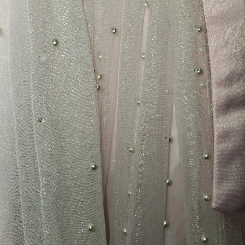 Princess Couture EUC Pearls Embellished Pink White Girls Size 4